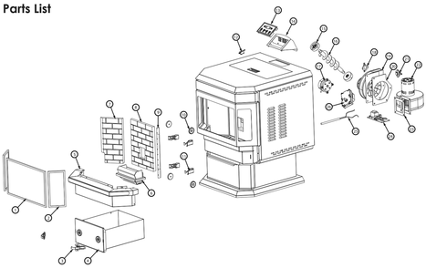 Part Location Diagram of 80622 US Stove Company Blower, Convection